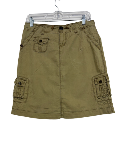 Unionbay Khaki Utility Pocket Cargo Mini Skirt - M | Waist:30"