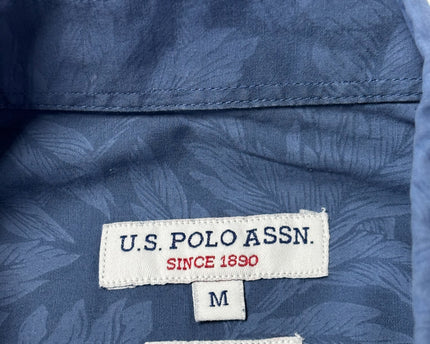 U.S. Polo Assn. Blue Leaf Print Button-Down Shirt
