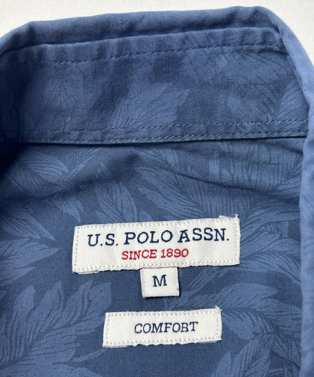U.S. Polo Assn. Blue Leaf Print Button-Down Shirt