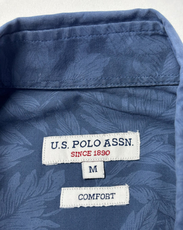 U.S. Polo Assn. Blue Leaf Print Button-Down Shirt