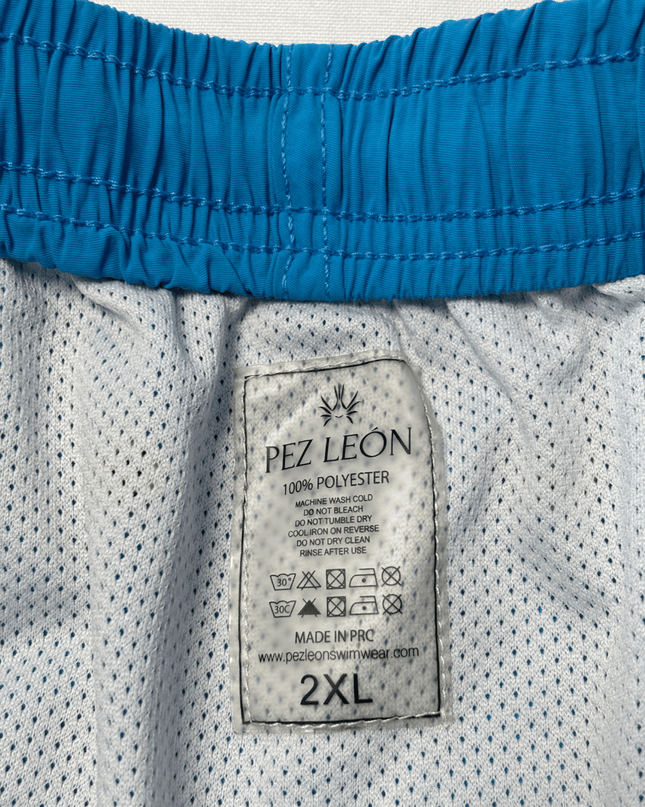 Pez Leon Swim Short Blue Mid Thigh / Athletic Cut Board Shorts