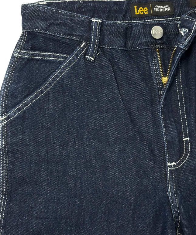 Lee Vintage Modern Dark Wash High Rise Dungaree Ankle Jeans