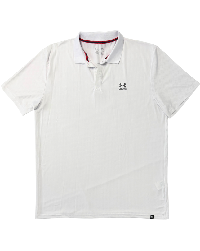 Under Armour White Performance Golf Polo Shirt
