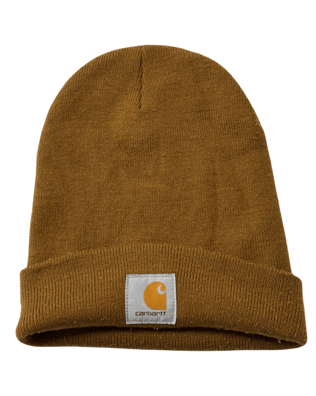 Carhartt A18 Brown Knit Cuffed Acrylic Beanie Hat