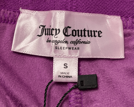 Juicy Couture Monogram Velour in Purple Shorts