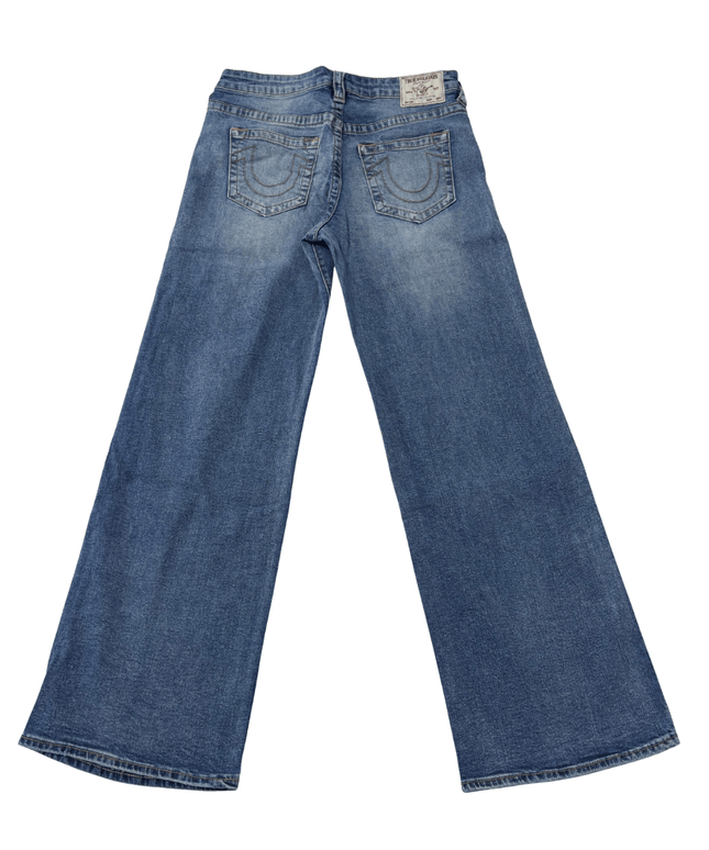 True Religion Bobbi Baggy Wide Leg Blue Denim Jeans