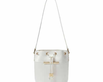 Ted Baker White Saffiano Leather Bucket Bag