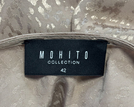 Mohito Gold Sleeveless Metallic Animal Print Wrap Dress