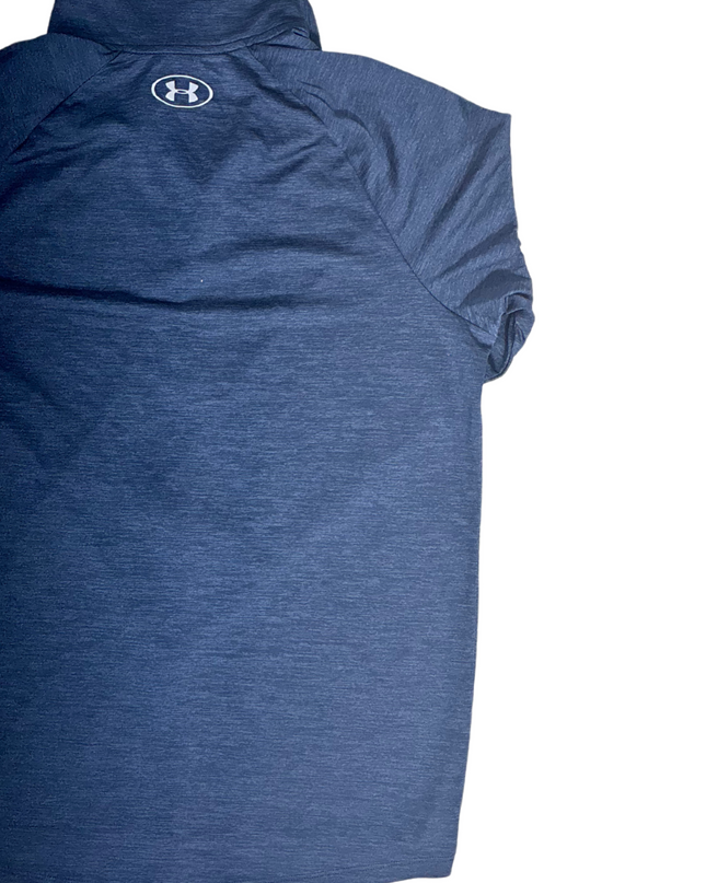 Under Armour Navy Blue Quarter-Zip Performance Pullover - M