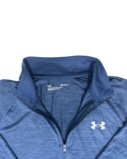 Under Armour Navy Blue Quarter-Zip Performance Pullover - M