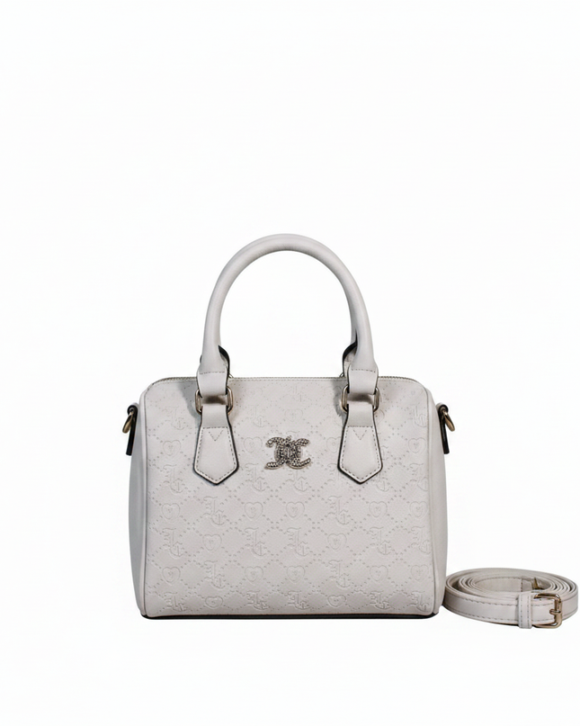 Juicy Couture White Embossed JC Monogram Bag