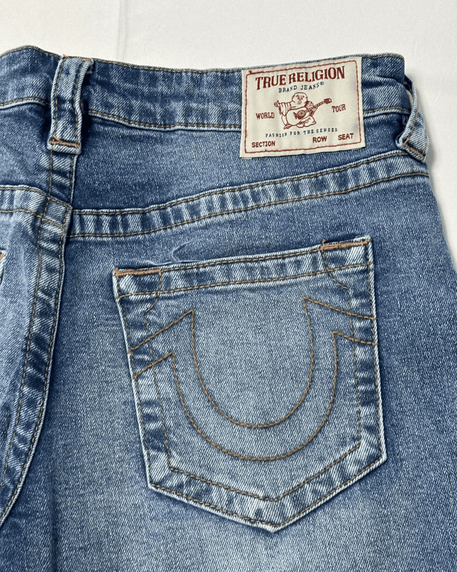 True Religion Bobbi Baggy Wide Leg Blue Denim Jeans