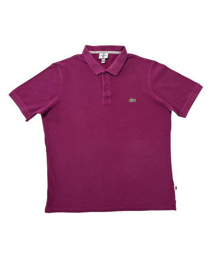 Lacoste Classic Crocodile Logo Plum Purple Piqué Polo Shirt - L
