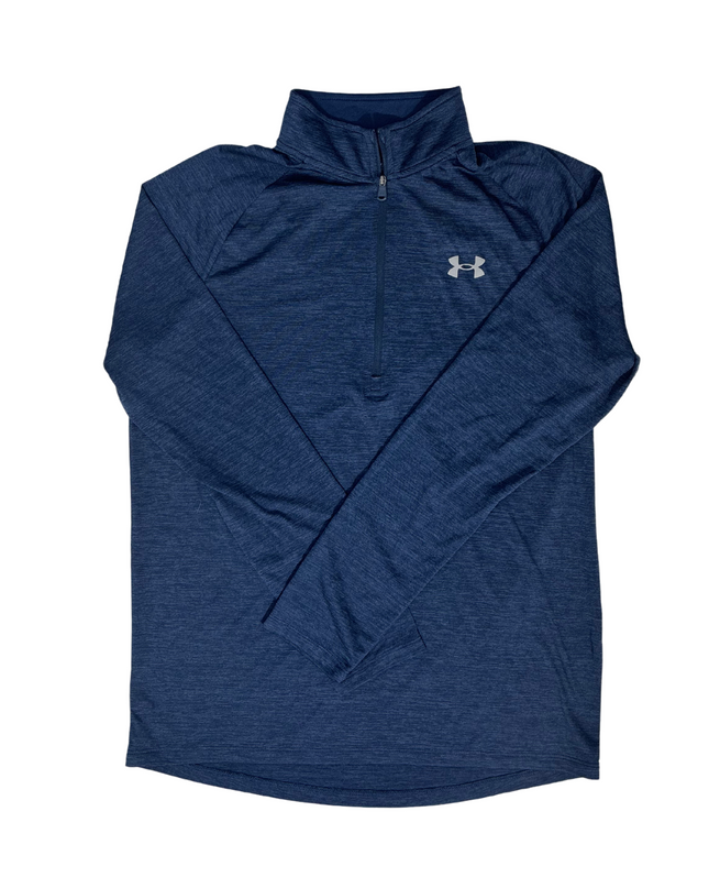 Under Armour Navy Blue Quarter-Zip Performance Pullover - M