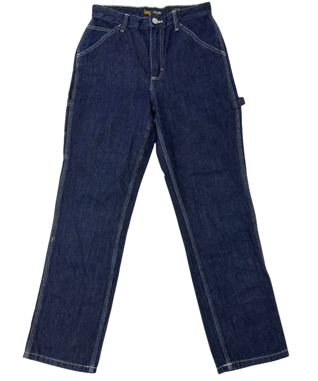 Lee Vintage Modern Dark Wash High Rise Dungaree Ankle Jeans