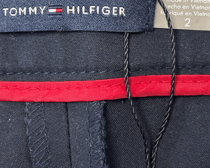 Tommy Hilfiger Navy Blue White Side Stripe Slim Fit Trousers