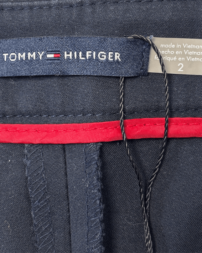 Tommy Hilfiger Navy Blue White Side Stripe Slim Fit Trousers