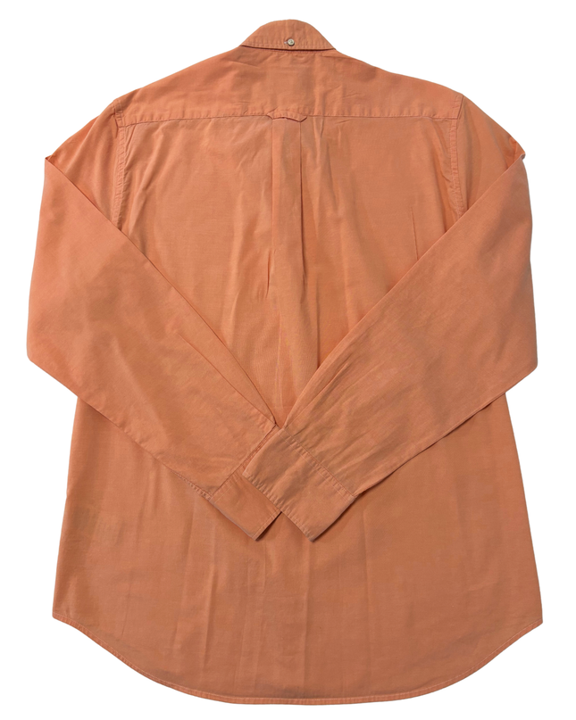 Gant Regular Fit Washed Pinpoint Oxford Orange Shirt
