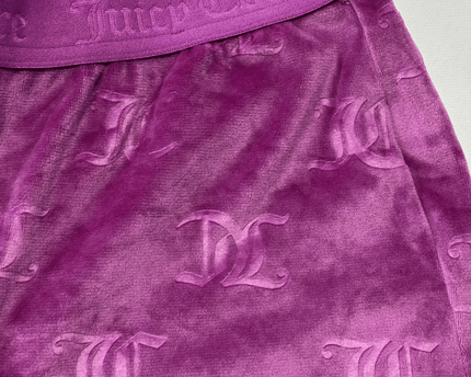 Juicy Couture Monogram Velour in Purple Shorts