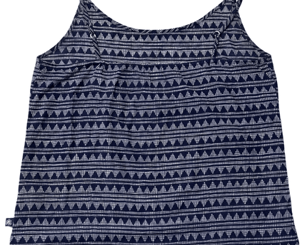 Boom Shankar Navy Blue Tribal Print Cotton Cami Top