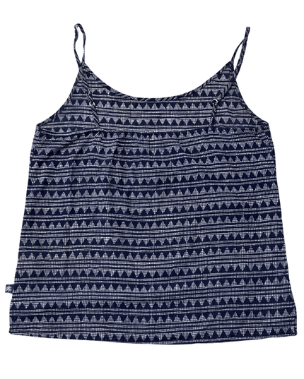 Boom Shankar Navy Blue Tribal Print Cotton Cami Top