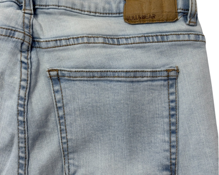 Pull&Bear Light Blue Distressed Ripped Skinny Jeans