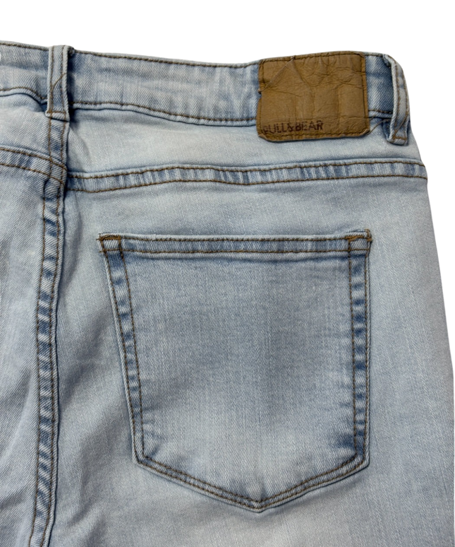 Pull&Bear Light Blue Distressed Ripped Skinny Jeans
