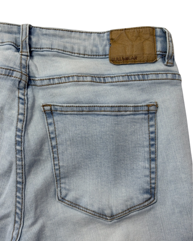 Pull&Bear Light Blue Distressed Ripped Skinny Jeans