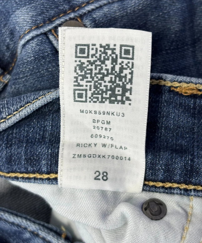 True Religion Blue Ricky Relaxed Straight Leg Jeans