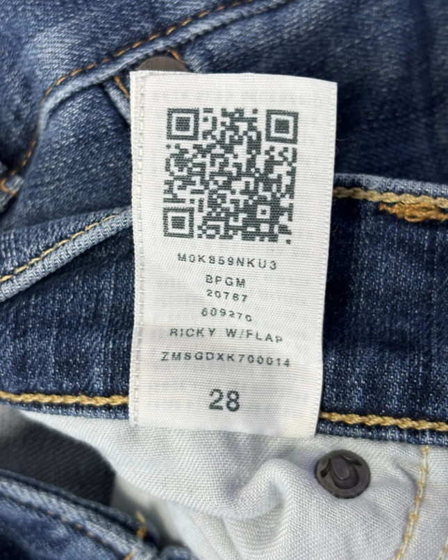 True Religion Blue Ricky Relaxed Straight Leg Jeans