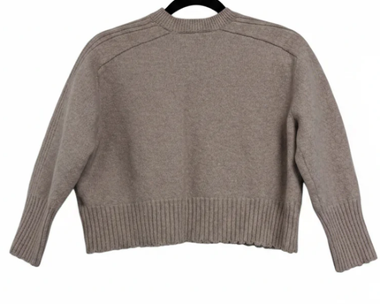 AllSaints Taupe Recycled Cashmere Blend Cropped Sweater