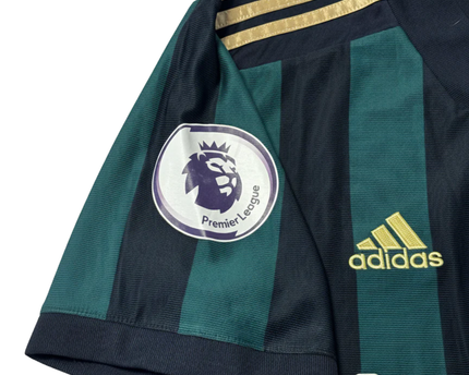 Leeds United Green/Black Striped Away Jersey