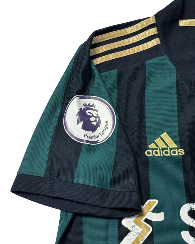 Leeds United Green/Black Striped Away Jersey