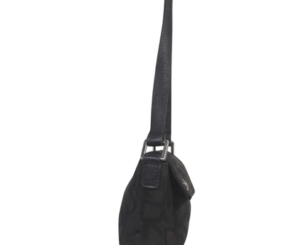 DKNY Black Monogram Jacquard Shoulder Bag
