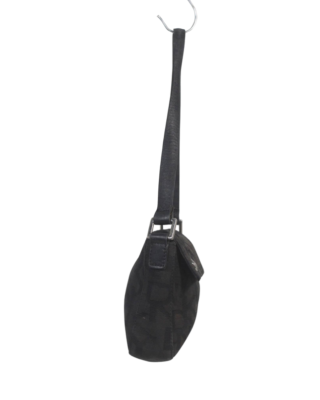 DKNY Black Monogram Jacquard Shoulder Bag