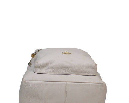 Coach Off-white Pebbled Leather Backpack
