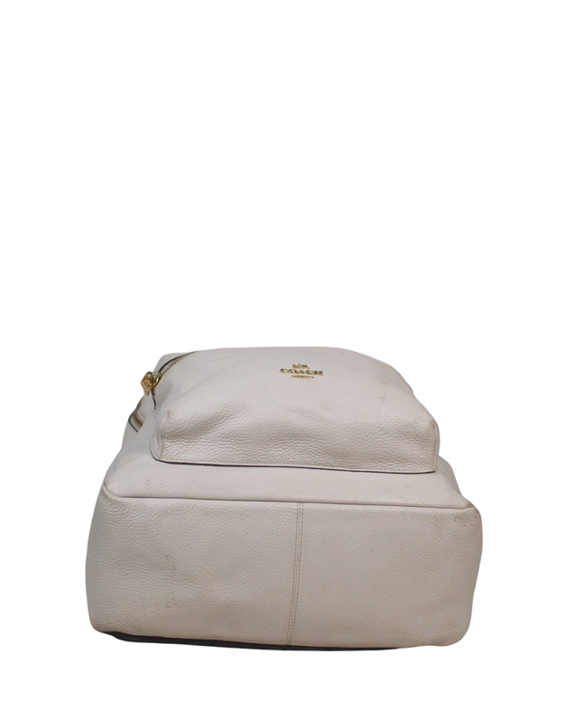 Coach Off-white Pebbled Leather Backpack