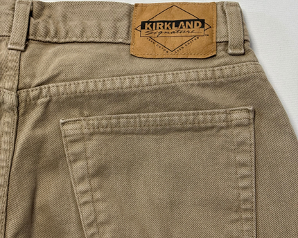 Kirkland Signature Khaki Straight Leg Cotton Pants