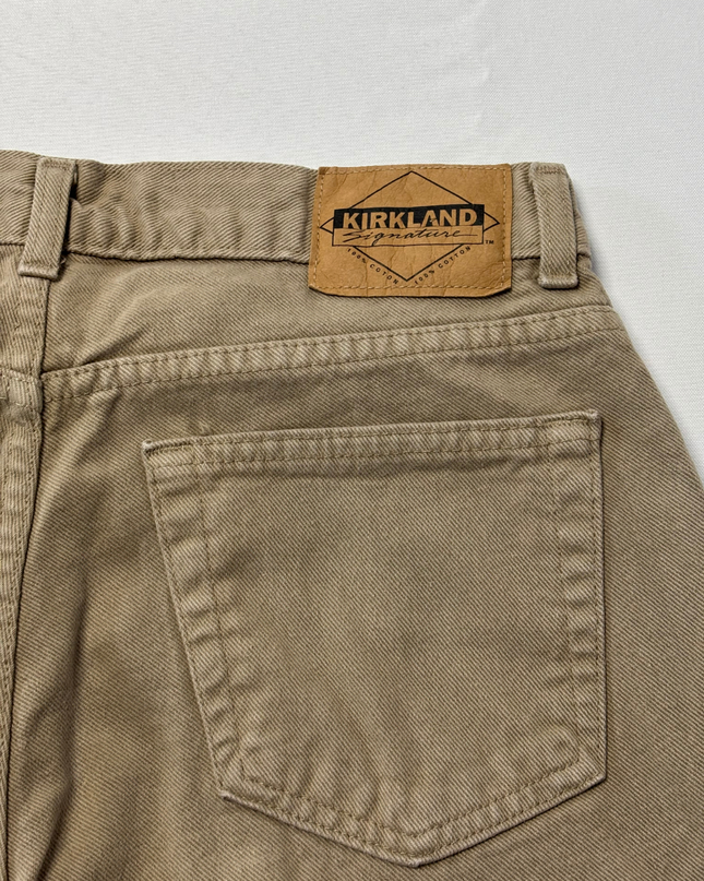 Kirkland Signature Khaki Straight Leg Cotton Pants
