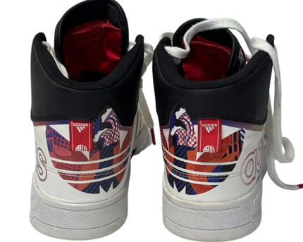 Adidas White Drop Step High Graphic Sneakers