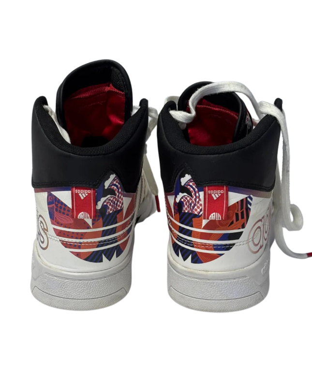Adidas White Drop Step High Graphic Sneakers