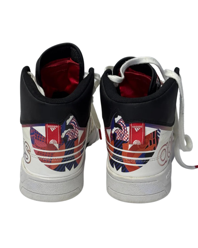 Adidas White Drop Step High Graphic Sneakers