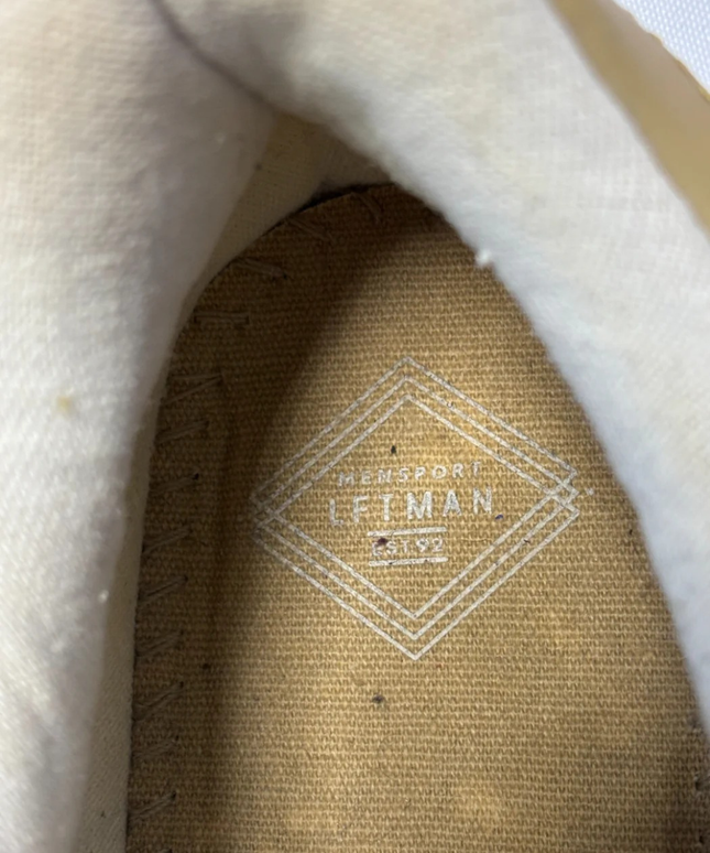 LEFTMAN White and Gold Low Top Sneakers