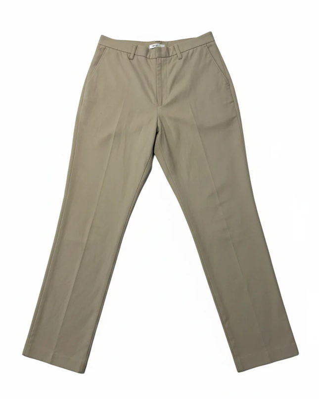 NA-KD Beige Tapered PU Faux Leather Pants