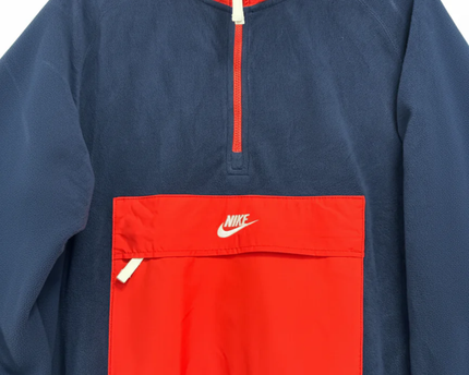 Nike Navy Fleece Half-Zip Pullover Sweatshirt