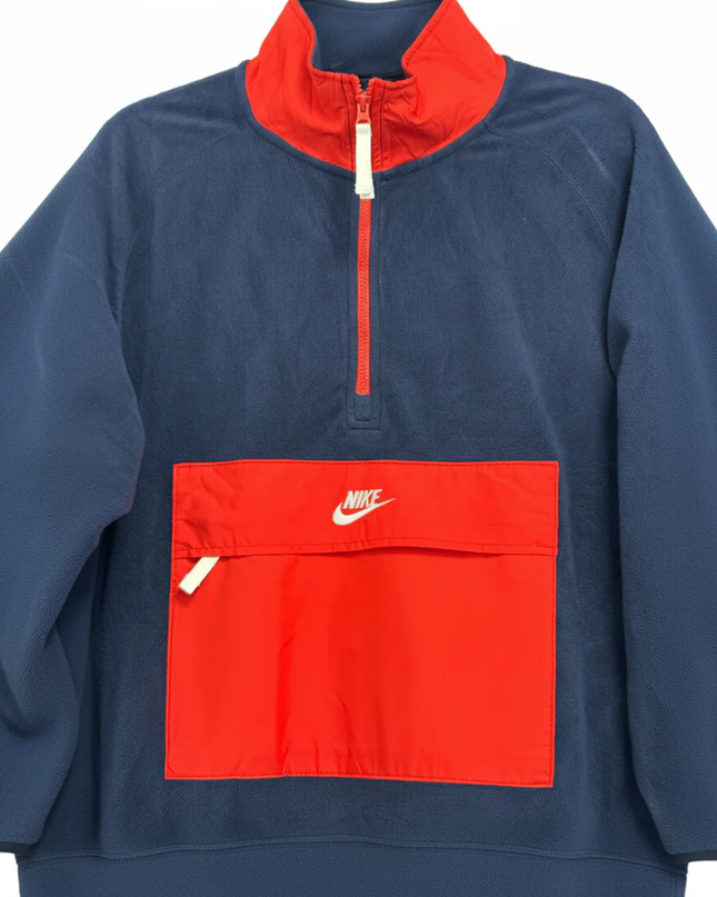 Nike Navy Fleece Half-Zip Pullover Sweatshirt