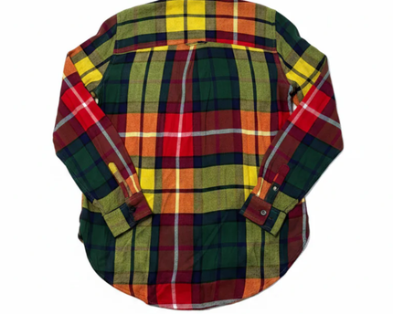 American Eagle Outfitters Multicolor Plaid Boyfriend Fit Viscose Shirt