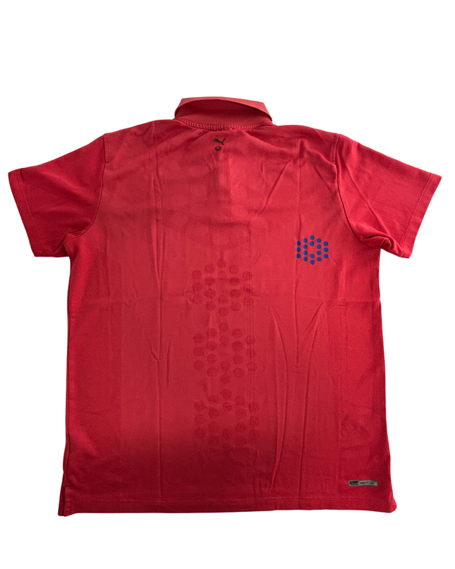 Puma Red DryCELL Hex Dot Performance Polo Shirt - S