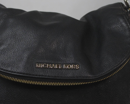 Michael Kors Black Pebbled Leather Tassel Shoulder Bag