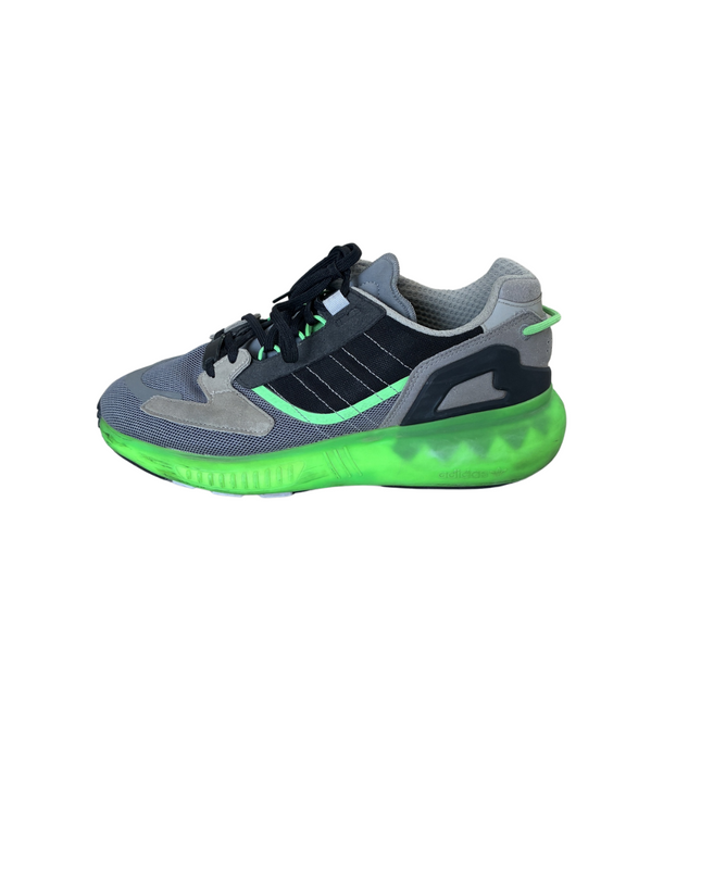Adidas ZX 2K Boost Pure Tech Sneakers | Black, Grey & Neon Green | EU 42.5